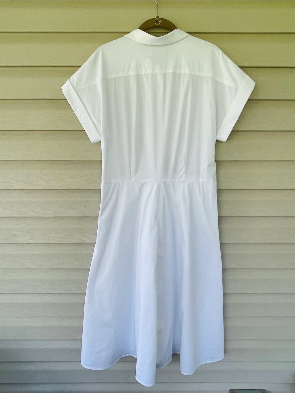 Lauren Ralph Lauren Twist Front Cotton Blend White Shirtdress Size 10 - Picture 4 of 10